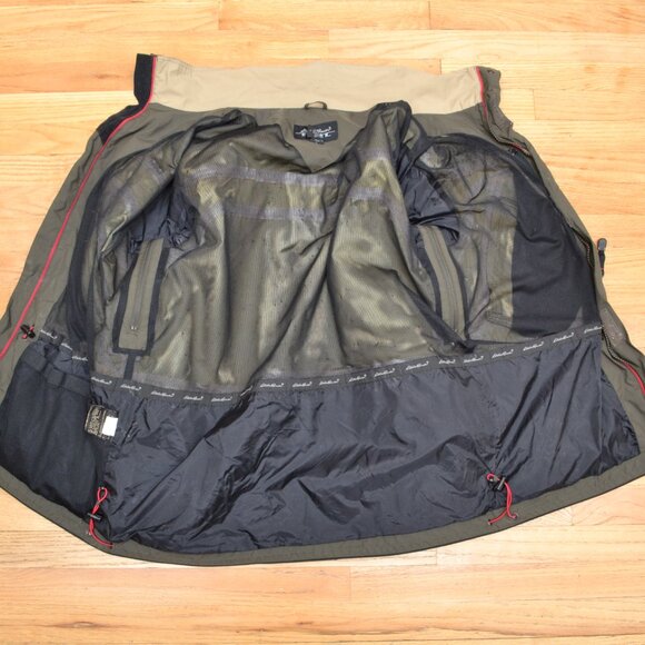 Eddie Bauer EBTEK Gore-Tex Dark Olive Green Waterproof Jacket Mens Size L - Picture 3 of 10
